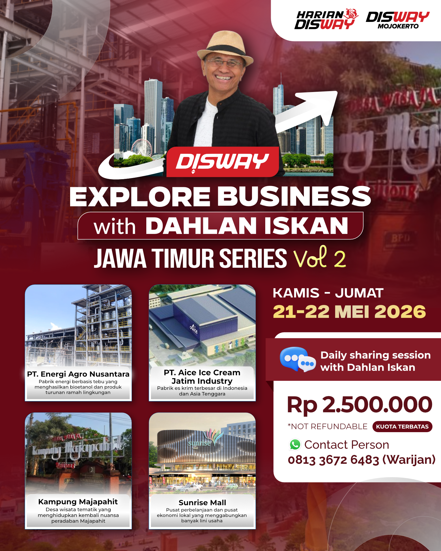 Dahlan Iskan explore jatim mojokerto trip