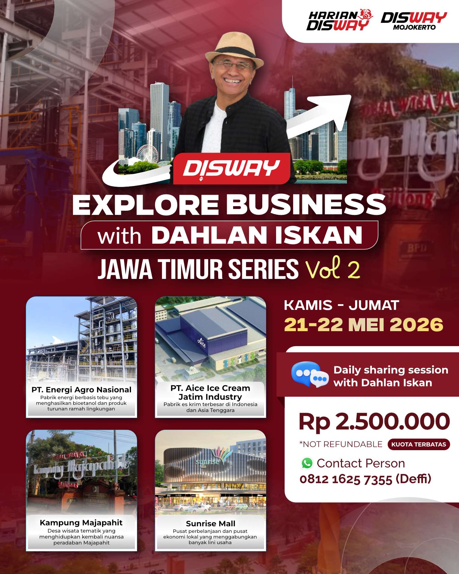 Dahlan Iskan explore jatim mojokerto trip