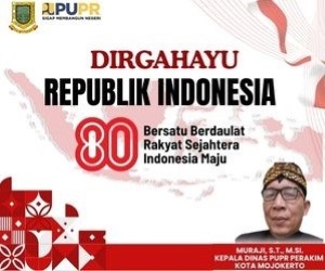 ucapan HUT ke 80 Kemerdekaan RI - PUPR Kota Mjkt