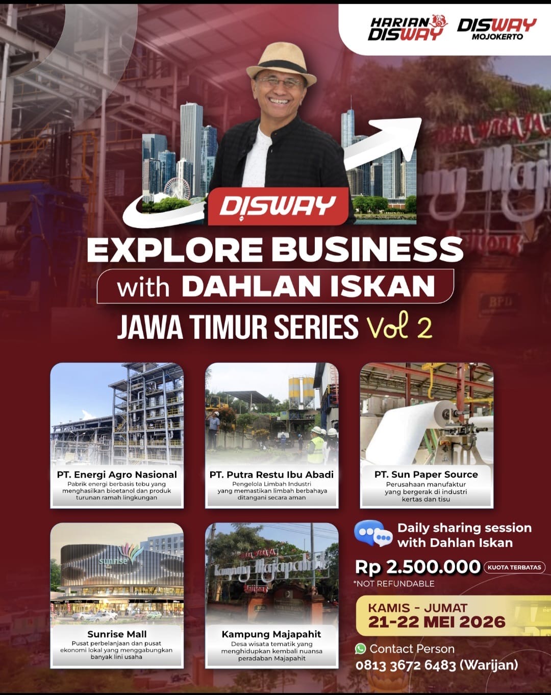 Dahlan Iskan explore jatim mojokerto trip