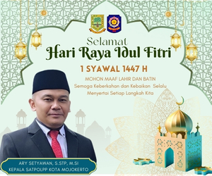 satpol pp kota mojokerto ucapan idul fitri 1447 h