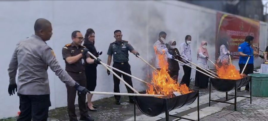 39 Barang Bukti Perkara Dimusnahkan Kejari Kabupaten Mojokerto