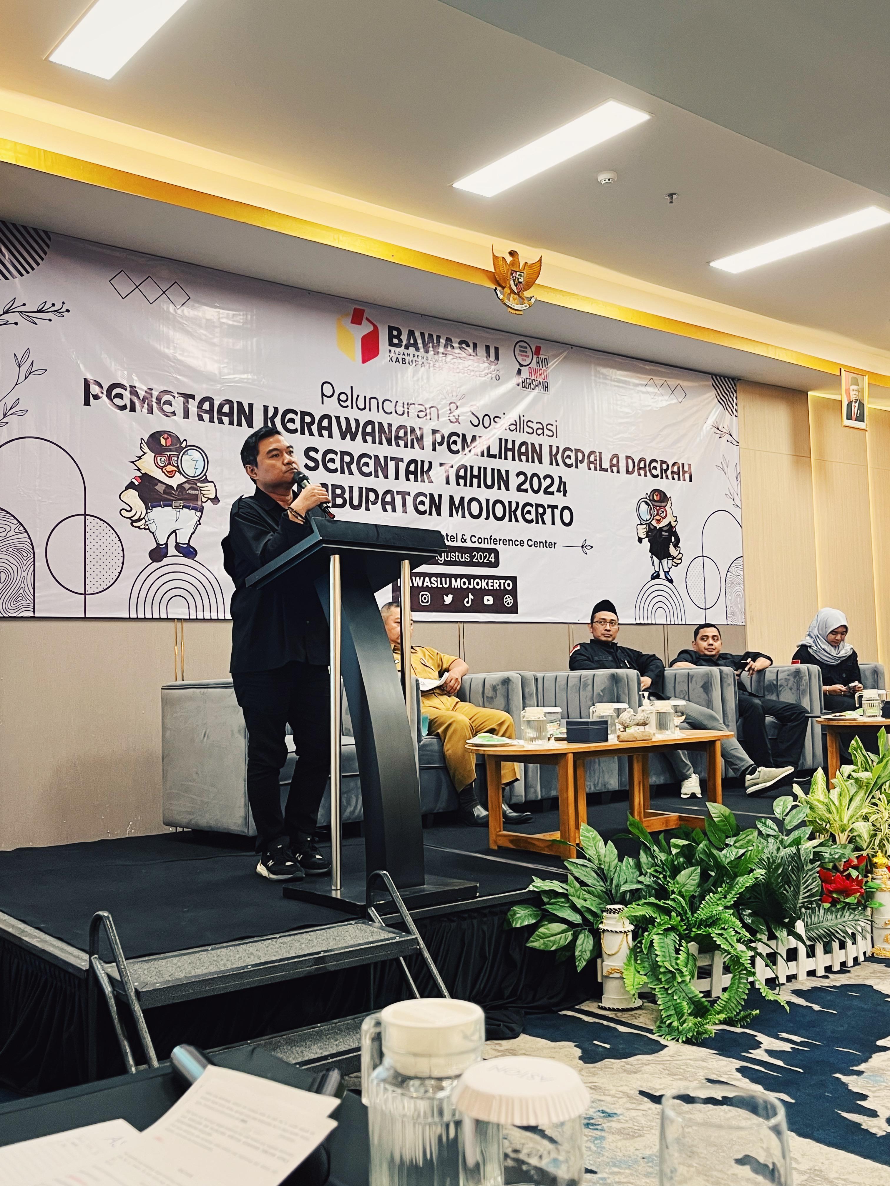 Bawaslu Kabupaten Mojokerto Luncurkan Pemetaan Kerawanan Pilkada 2024, 12 Indikator Potensi Risiko Tinggi