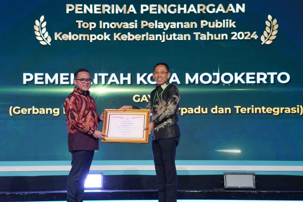 Pemkot Mojokerto Kembali Peroleh Apresiasi dari Kemenpan RI