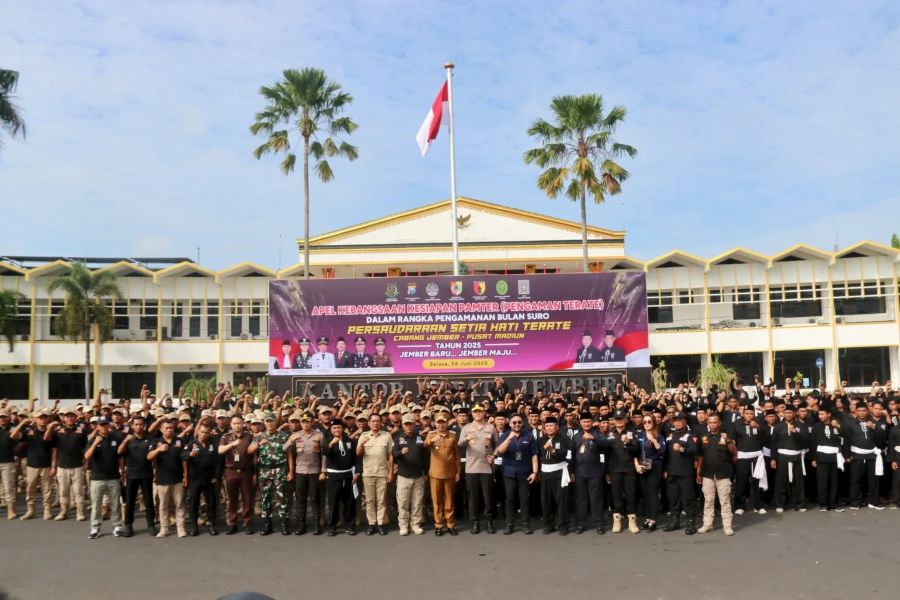Jelang 1 Suro, Pemkab Jember Gelar Apel Kebangsaan Kesiapan Pengamanan Terate