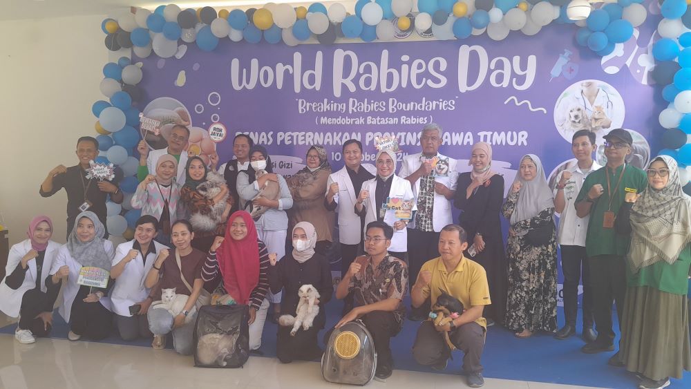 Peringati World Rabies Day, Disnak Jatim Adakan Vaksin Rabies Gratis