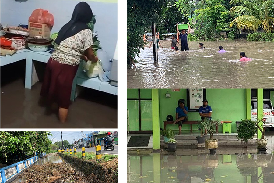 Hujan Deras Tengah Malam, 2 Dusun di Desa Gayaman, Kecamatan Mojoanyar Banjir