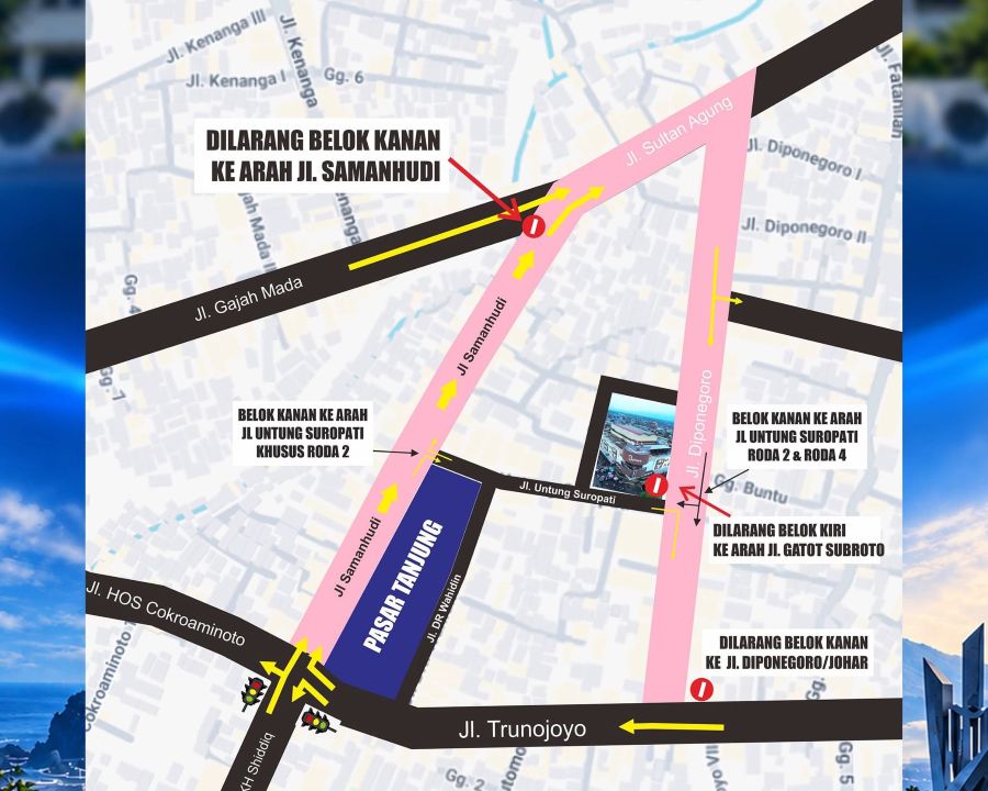 Jalan Diponegoro Jember Satu Arah Mulai 5 Oktober 2026,  Arus ke Pasar Tanjung Diubah