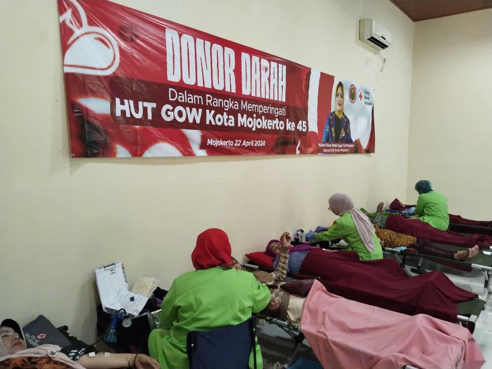 Peringatan HUT GOW Kota Mojokerto ke- 45, Gelar Baksos Donor Darah