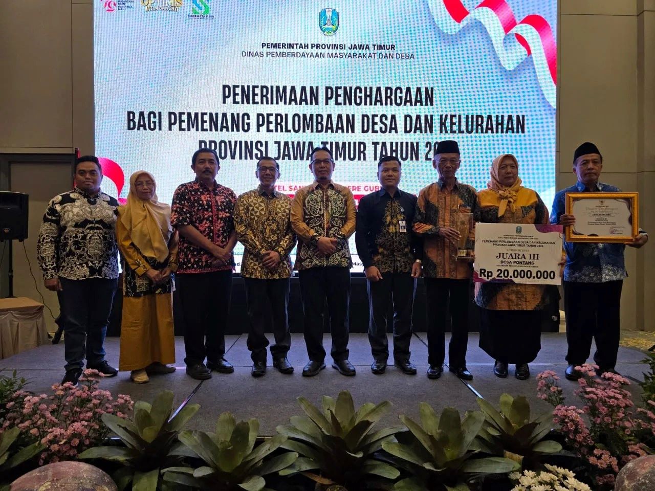 Desa Pontang Ambulu Jember Meraih Peringkat 3 Lomba Desa Tingkat Provinsi Jawa Timur 2024