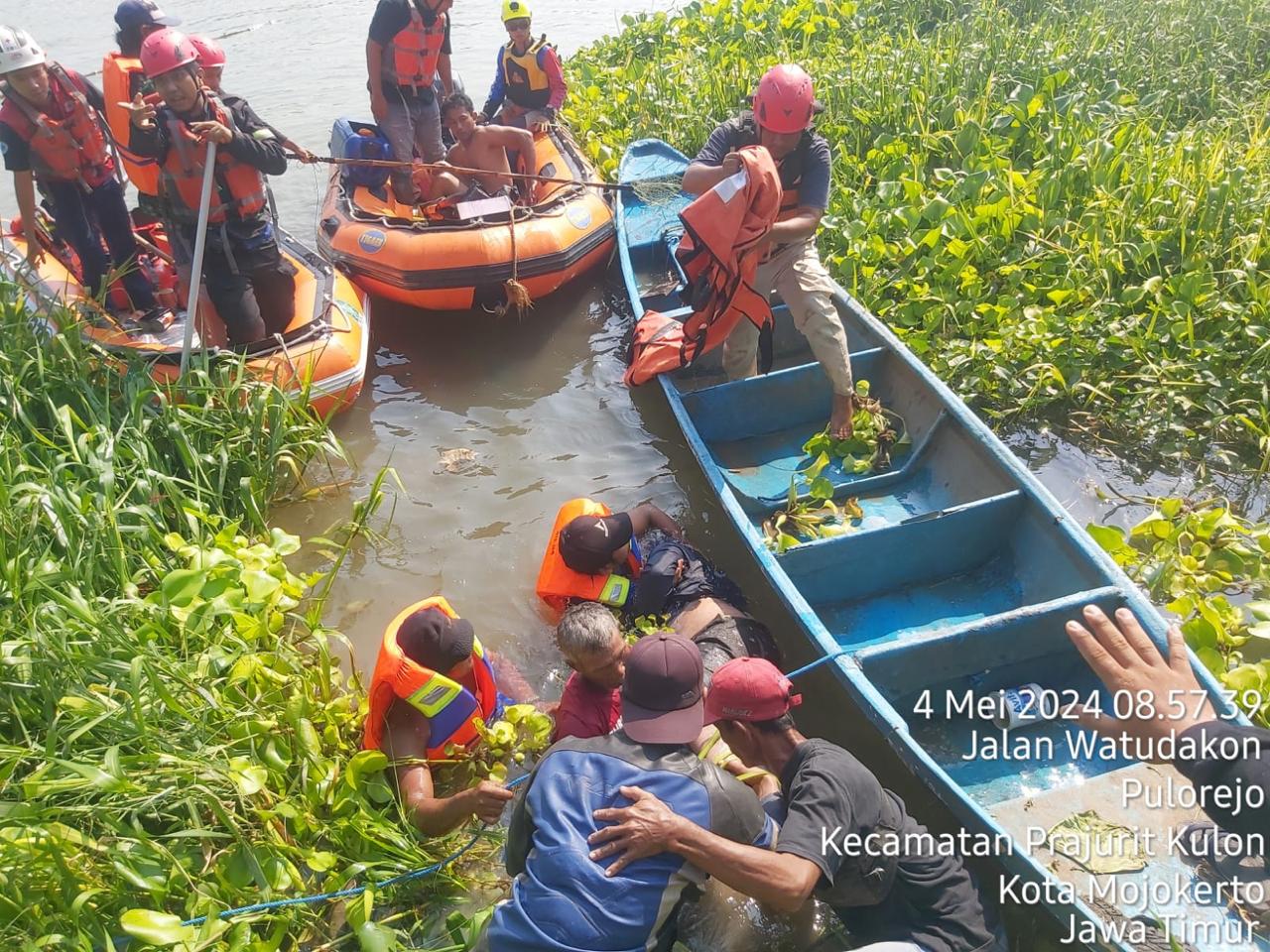 Perahu Terbalik, Pemancing di Mojokerto Tewas Tenggelam