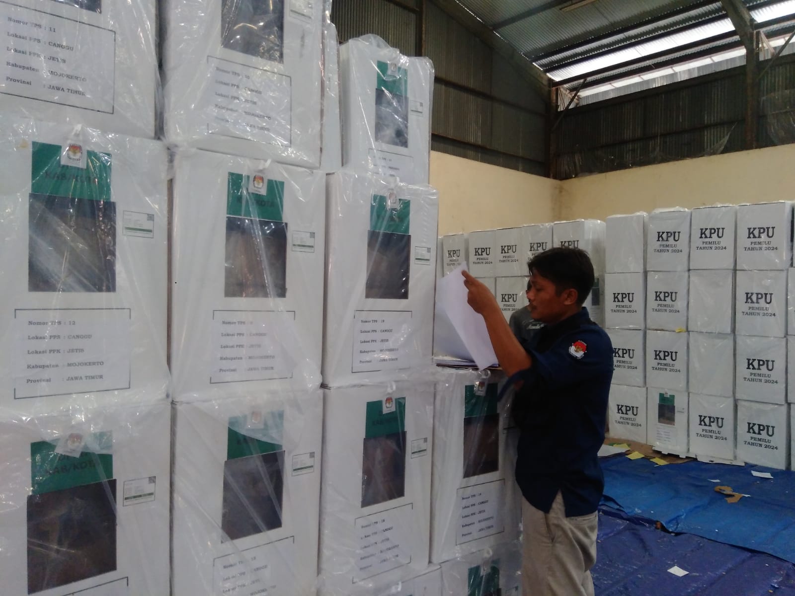 Logistik Pemilu 2024, Kecamatan Jetis Mojokerto Paling Banyak TPS   