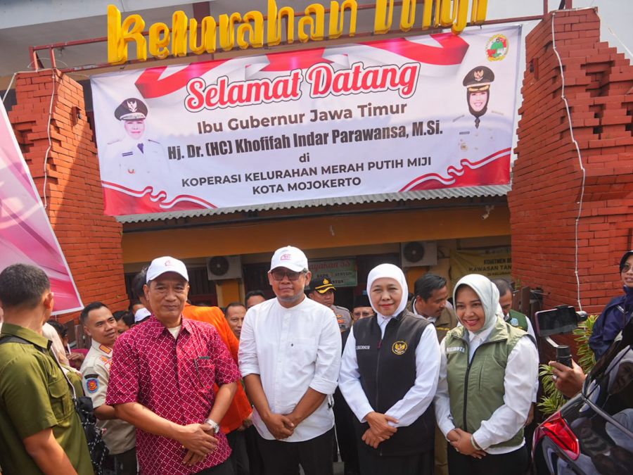 Gubernur Khofifah Puji Koperasi Merah Putih di Kota Mojokerto