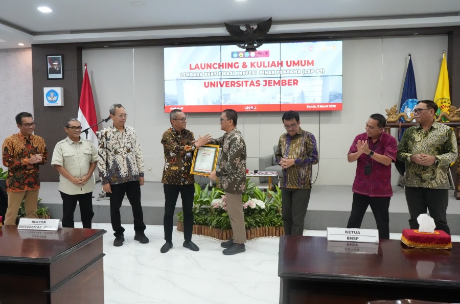 Unej Miliki Lisensi Lembaga Sertifikasi Profesi Pihak Pertama (LSP-P1)