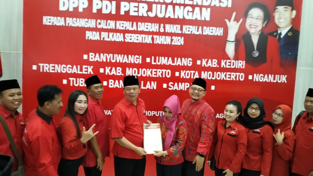 PDIP Resmi Usung Ning Ita - Arisandi Maju Pilwali Kota Mojokerto 2024