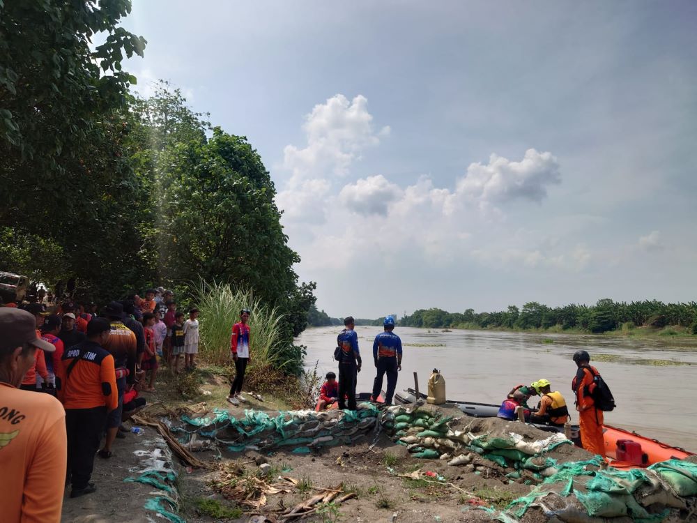 Berenang Seberangi Sungai Brantas, Pemuda di Ngoro Mojokerto Tenggelam