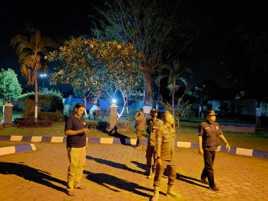 Satpol PP Mojokerto Gelar Patroli Usai Viral Video Diduga Mesum di Taman Lalu Lintas Mojosari
