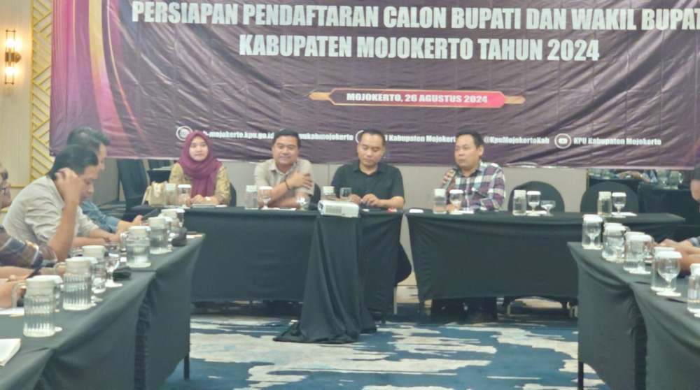 KPU Mojokerto Gelar Gladi Bersih Pendaftaran Pasangan Calon Bupati dan Wakil Bupati Mojokerto 2024