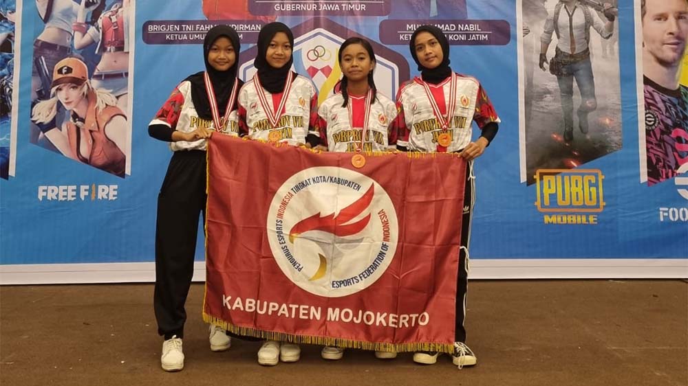 Cabor E-Sport Free Fire Putri Kabupaten Mojokerto Sumbang Medali Emas di Porprov Jatim VIII 2023