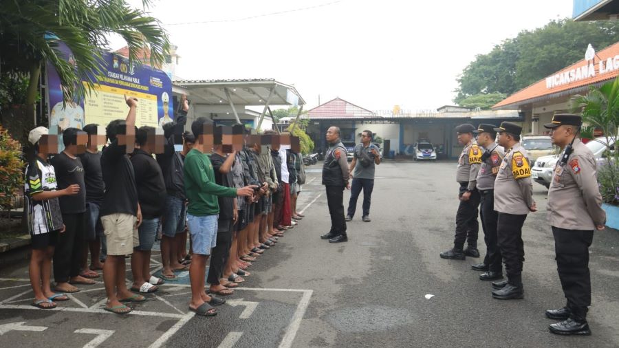 Balap Liar, Polisi Amankan 21 Motor dan 37 Remaja di Mojokerto 