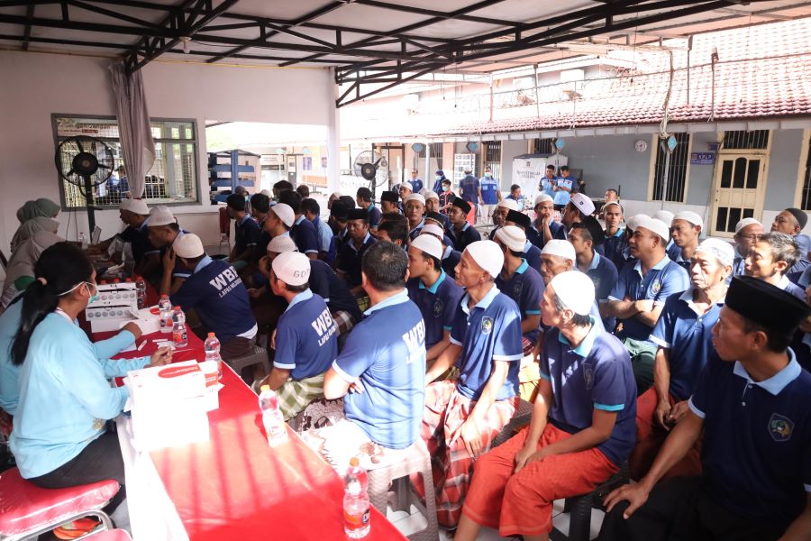 Warga Binaan Lapas Mojokerto Ikuti Tes HIV dan Pemeriksaan Kesehatan