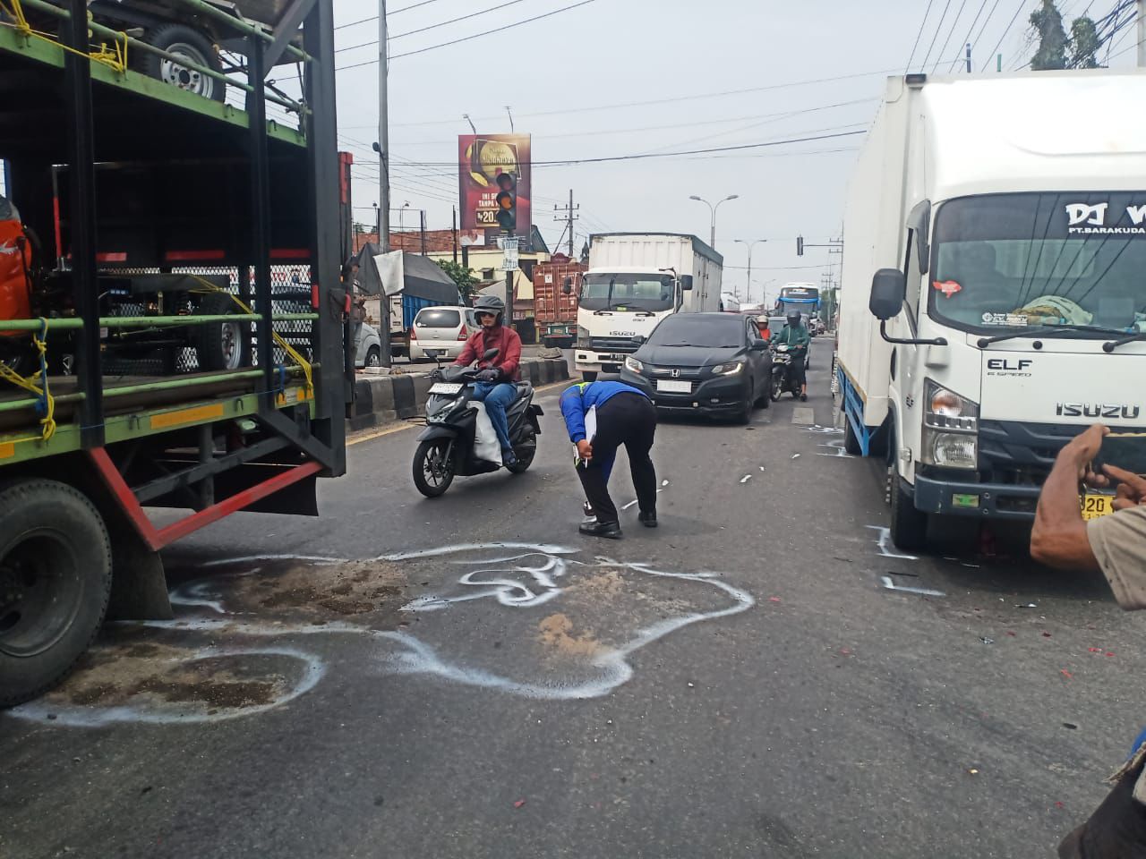 Pengendara Motor Tewas Usai Terlibat Kecelakaan di Jalan Bypass Trowulan Mojokerto