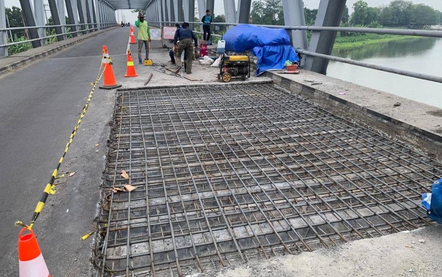 Jembatan Gajahmada Ditutup Total 2 Hari, Arus Lalu Lintas Dialihkan ke Jalan Bypass Mojokerto