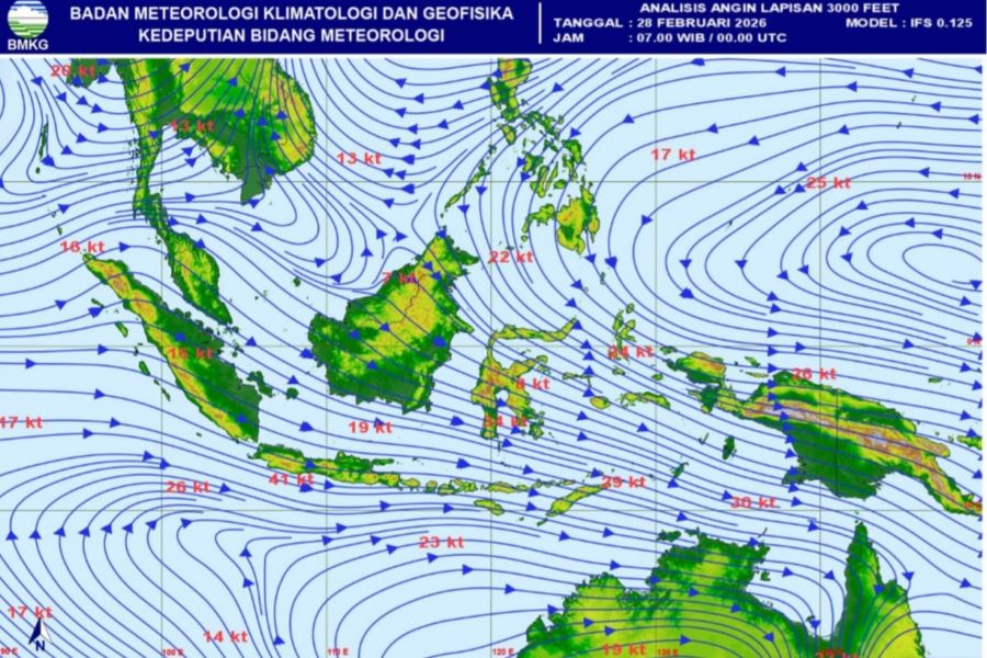Waspada Cuaca Ekstrem di Mojokerto pada 1 hingga 10 Maret 2026