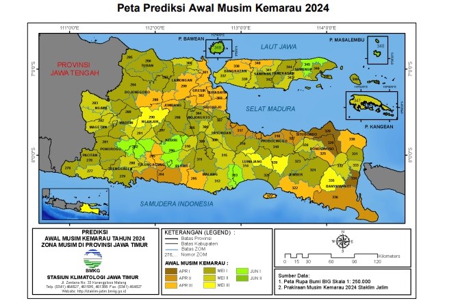 BMKG Stasiun Klimatologi Klas II Jatim, Prediksi Mei 2024 Memasuki Kemarau