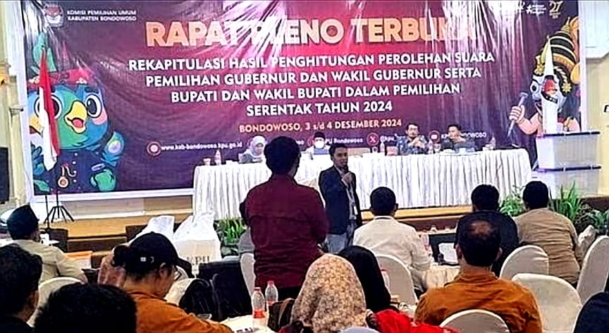 Rekapitulasi Suara Pilkada Bondowoso 2024, Hamid - As'ad Unggul, Bungkam Bambang - Baqir