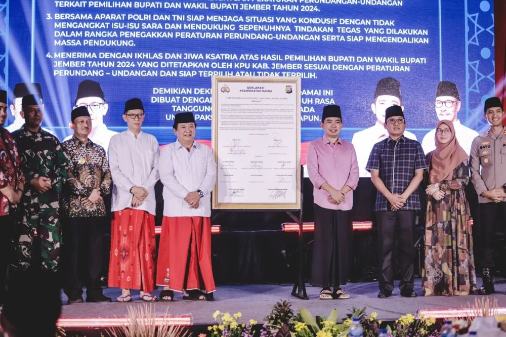 Jelang Pilkada Serentak 2024, Pemkab Jember dan Jajaran Terkait Gelar Doa Bersama dan Deklarasi Damai