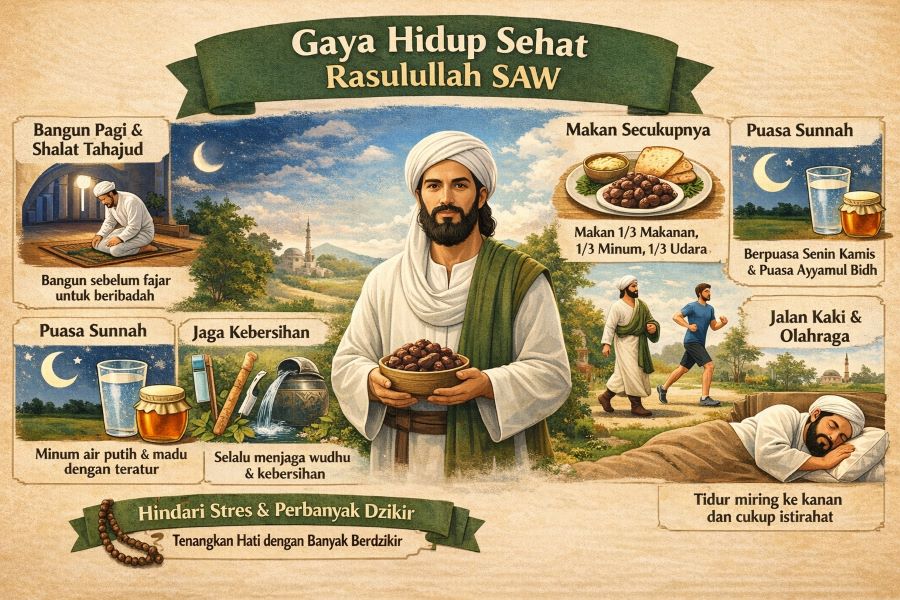 13 Kunci Hidup Sehat ala Rasulullah SAW yang Mudah Dilakukan