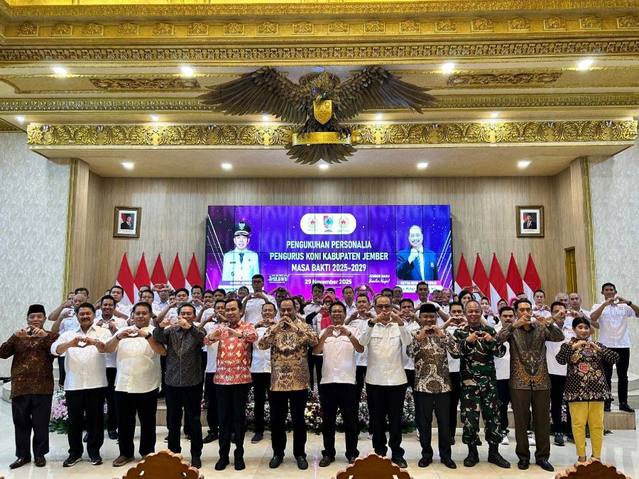 Pengurus KONI  Dilantik, Bupati Siap Jadikan Jember Tuan Rumah Even Olahraga Provinsi