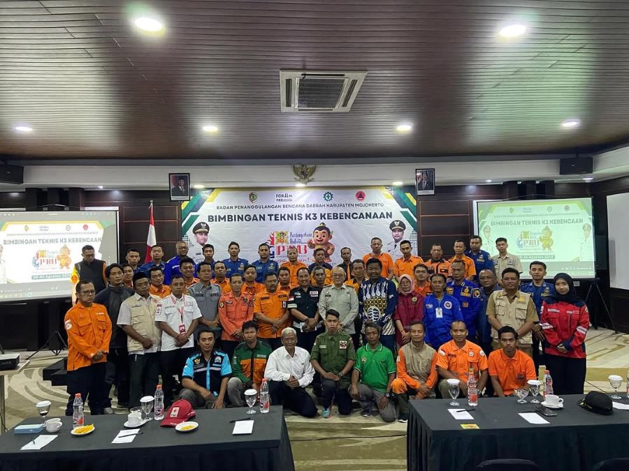 BPBD Mojokerto Gelar Bimtek K3 Kebencanaan untuk Relawan