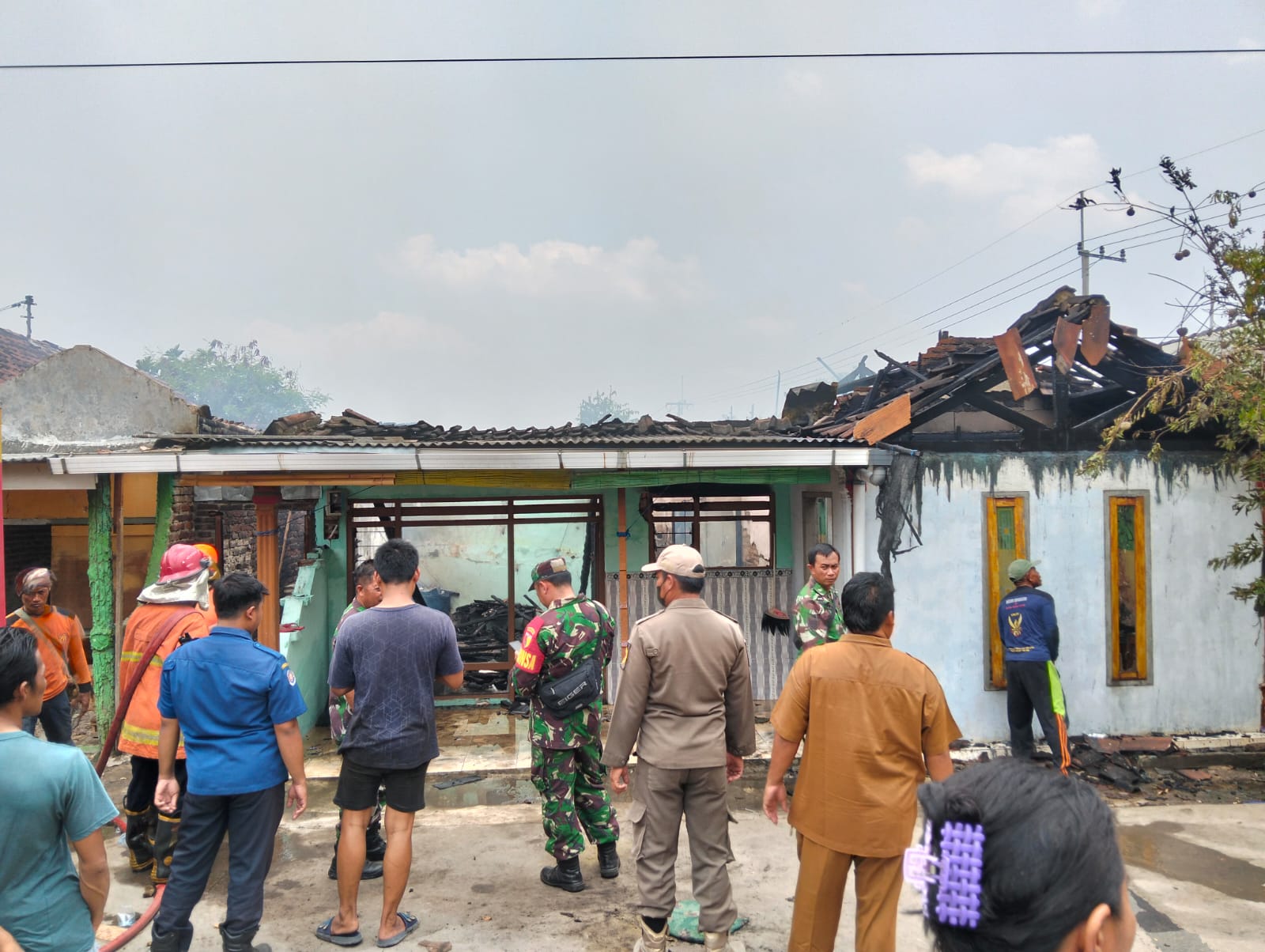 Rumah Warga Di Kutorejo Terbakar, Diduga Akibat Korsleting Listrik