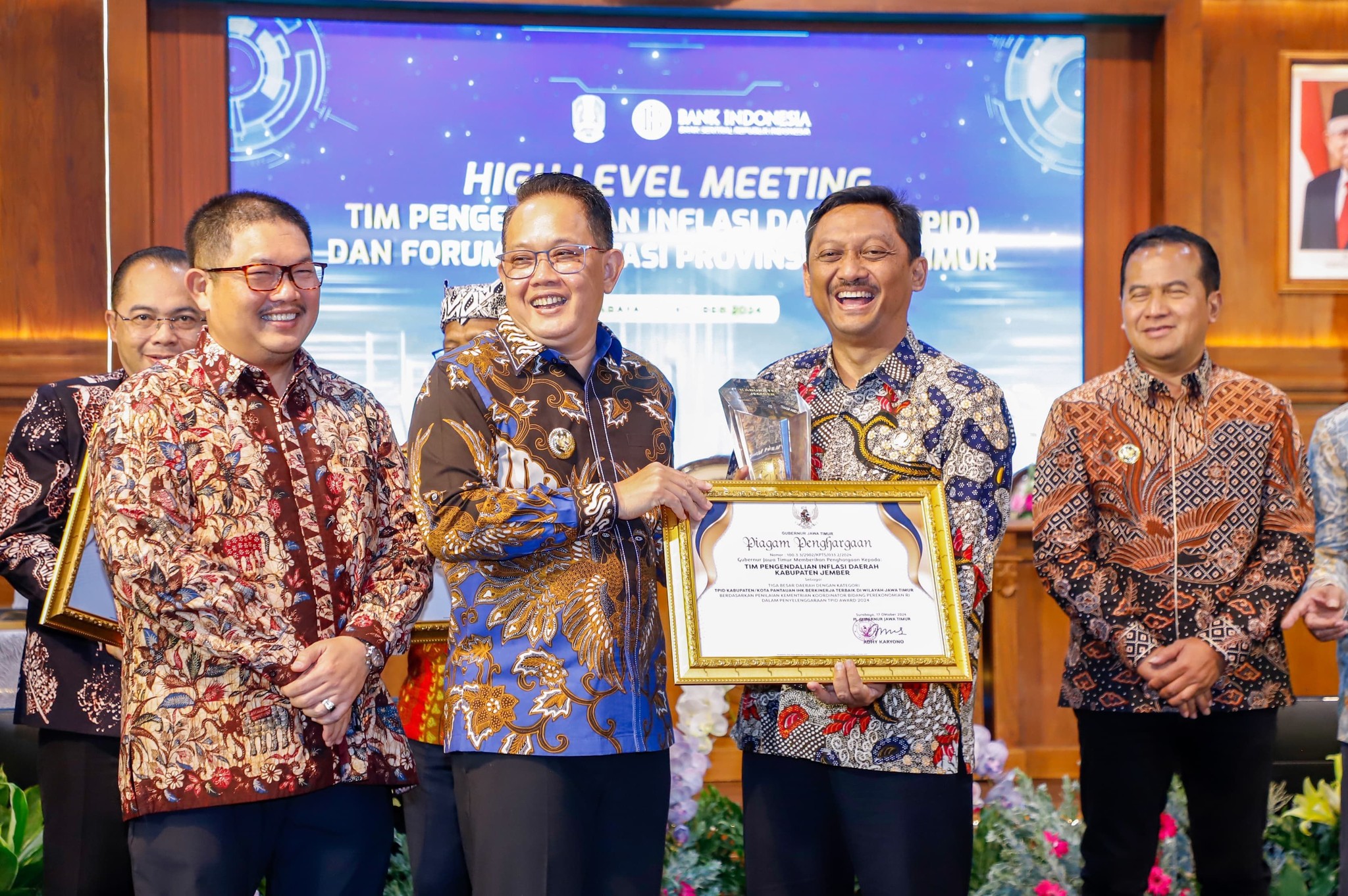 Mampu Kendalikan Inflasi, Jember Raih Penghargaan Jatim