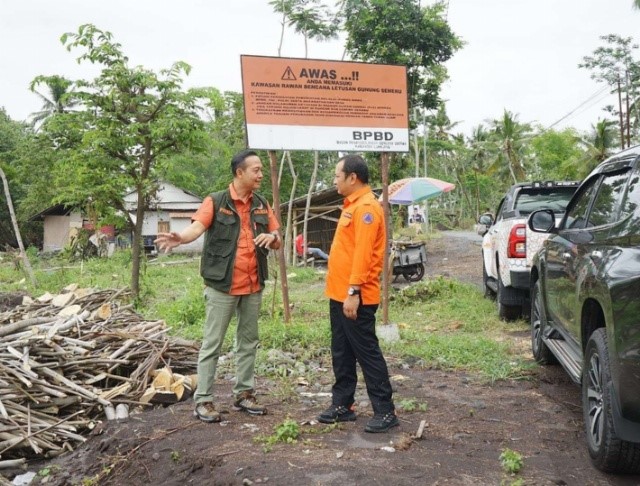 BPBD Jatim Sosialisasi Kesiapsiagaan Antisipasi Erupsi Gunung  Semeru