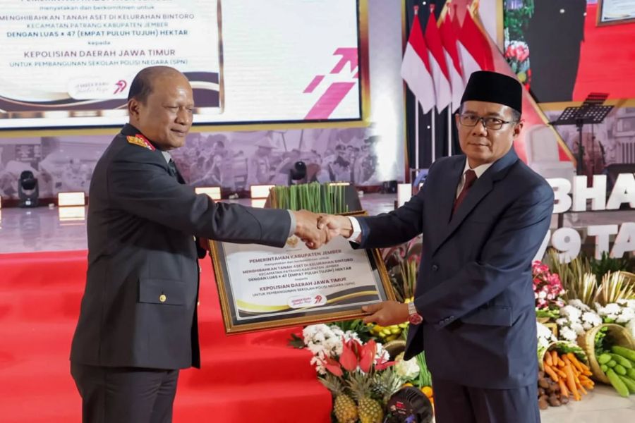 Pemkab Jember Hibahkan Tanah 47 Hektar ke Polda Jatim untuk Pembangunan SPN