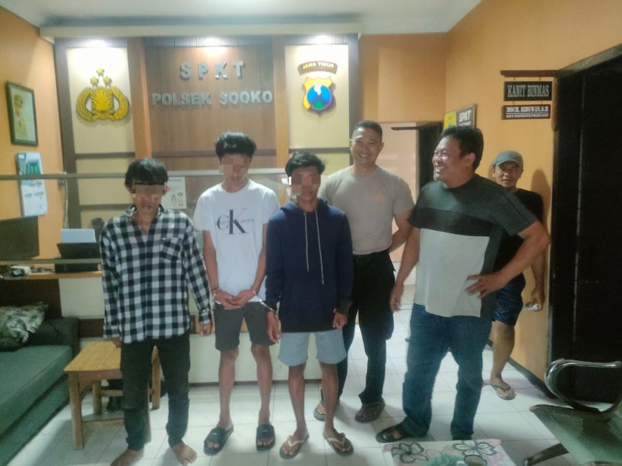 Komplotan Maling Motor di Sooko Mojokerto Diringkus , Dua Masih Buron 
