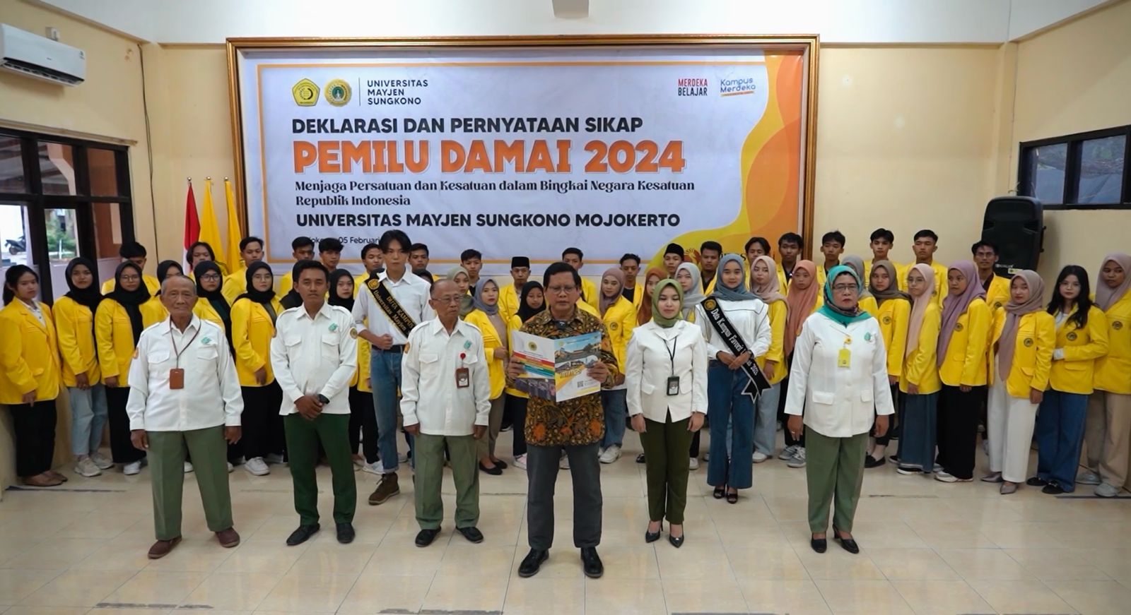 Universitas Mayjen Sungkono Mojokerto Deklarasikan Dukungan Damai untuk Pemilu 2024