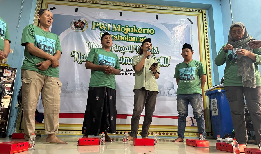 Serunya PWI Mojokerto Raya Peringati Maulid Nabi Muhammad