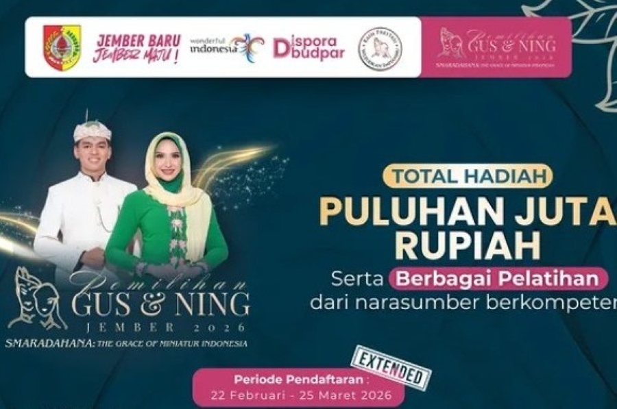 Pendaftaran Gus-Ning Jember Diperpanjang hingga 25 Maret 2026
