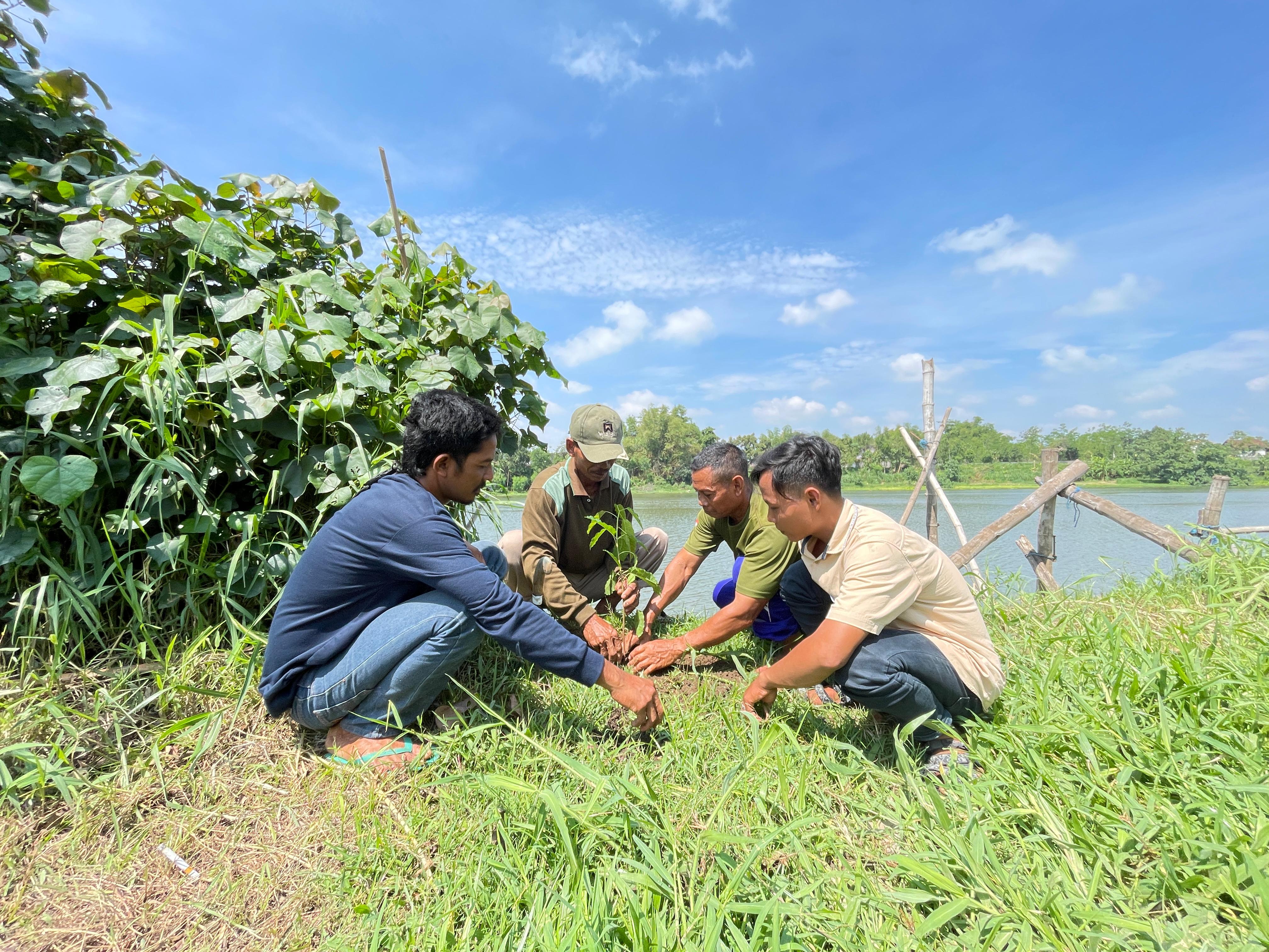 Aksi Peduli Sungai Brantas, Komunitas Sekarmuyo Jombang Tanam Pohon dan Awasi Kualitas Air