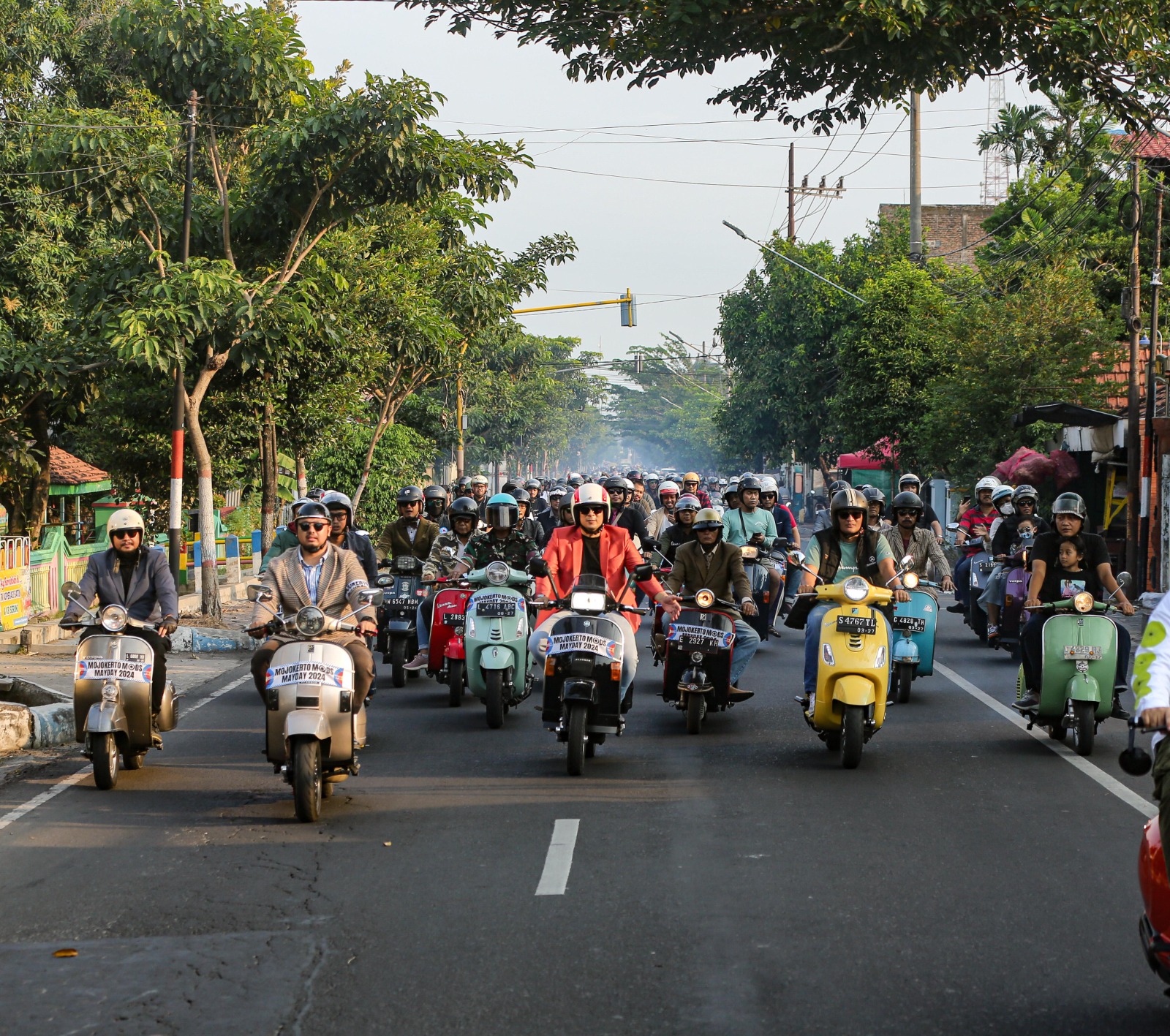 Mods May Day, Fun Riding Mas Pj Bersama Scooterist Menikmati Indahnya Kota Mojokerto