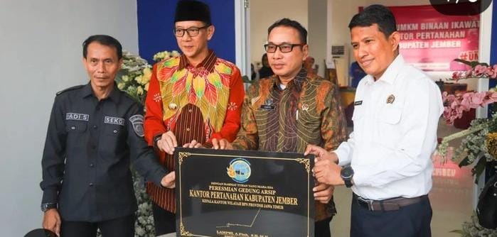 Wabup Jember : Gedung Arsip ATR/BPN Dukung Sistem Penyimpanan Data dan Informasi