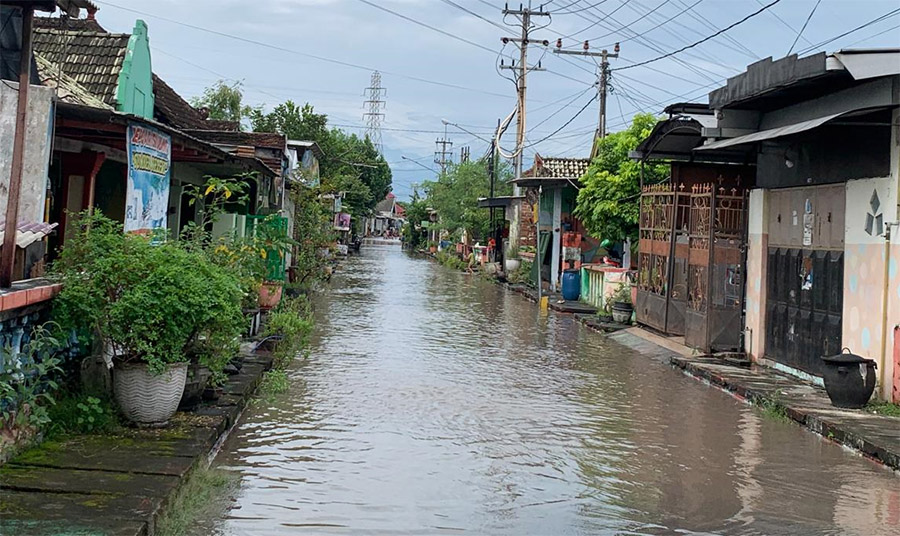 Hujan Deras, Sebagian Wilayah Kelurahan Meri dan Gunung Gedangan, Kota Mojokerto, Terdampak