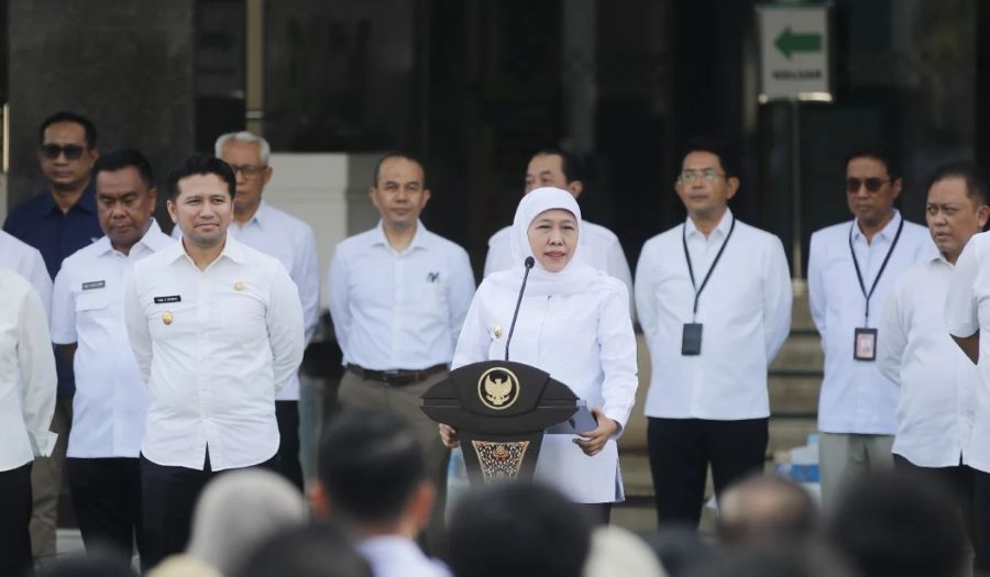 Gubernur Khofifah : Momen Idulfitri Titik Awal Tingkatkan Semangat Kerja