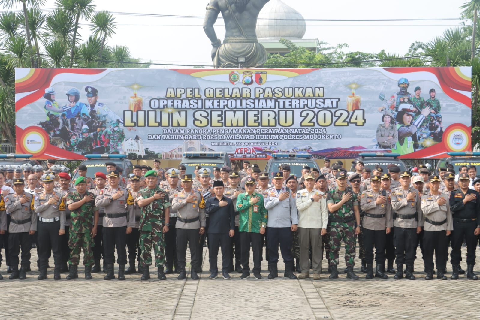 Jelang Nataru, Polres Mojokerto Gelar Apel Operasi Lilin Semeru 2024