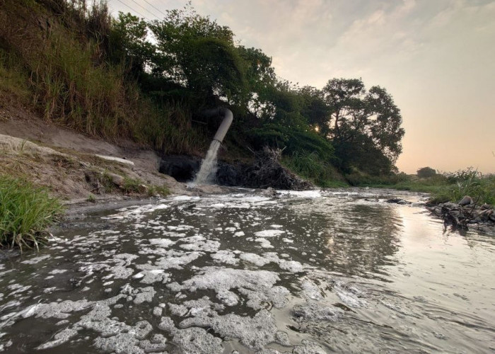 Kementerian LH Segel Pipa Limbah PT Mega Surya Eratama di Sungai Porong Mojokerto, Tapi Outfall Masih Mengalir