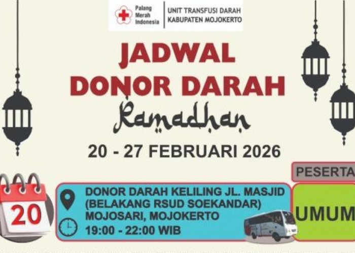 Bulan Ramadan, UDD PMI Kabupaten Mojokerto Layani Donor Keliling Setelah Waktu Maghrib